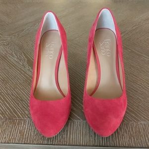 Pumps with wedged cork heel - size 7